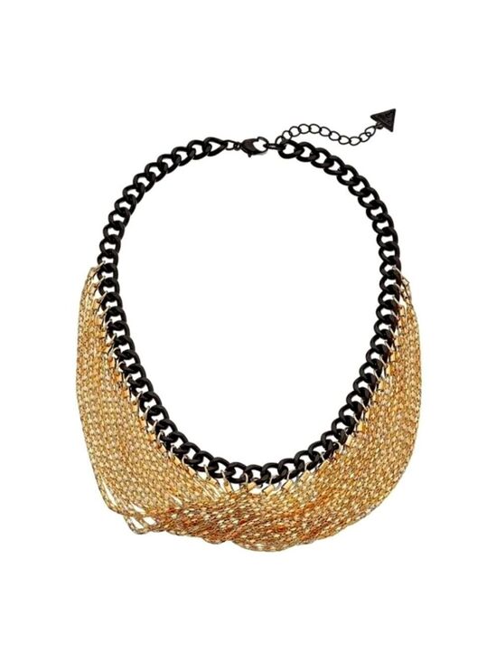 Jewelry - Guess Two-Tone Chain Swag Tassel Statement Necklace NWOT